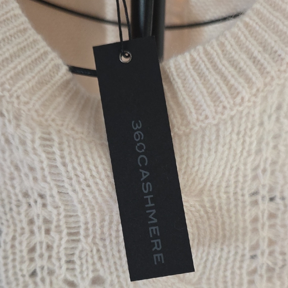 NWT 360 Cashmere cable knit sweater - Picture 3 of 8